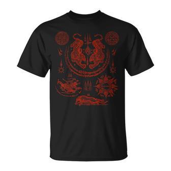 Sak Yant Tigres Paed Tidt Tatouages Yantra Bouddha Thaïlande T-Shirt - Cadeauxyz