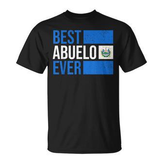 Salvadoran Abuelo Hispanic Heritage Month El Salvador Flag T-Shirt - Thegiftio UK