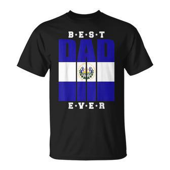 Salvadoran Dad Fathers Day El Salvador Flag Papa T-Shirt - Monsterry UK