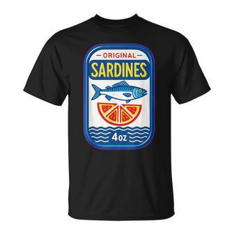 Sardines En Conserve Pour Pêche Côtièreintage Amateur De Poisson T-Shirt - Cadeauxyz