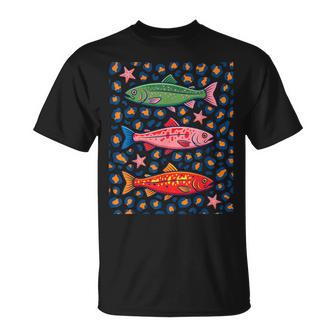 Sardines Tinned Fish Retro Graphic Leopard T-Shirt - Thegiftio UK