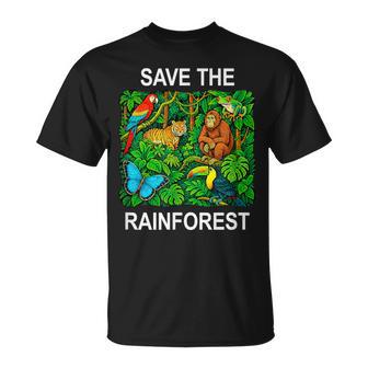 Save The Rainforest Protect Wildlife Eco Conservation T-Shirt - Monsterry
