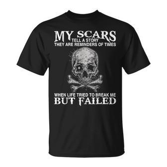 My Scars Tell A Story They Are Reminders Of Times Print T-Shirt - Thegiftio UK