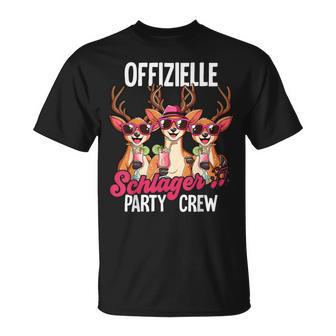 Schlager Party Crewchlager T-Shirt - Seseable
