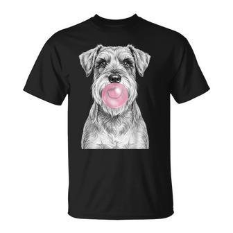 Schnauzer Divertente Cheoffia Gomma Da Masticare Rosa Maglietta - Novitaregali