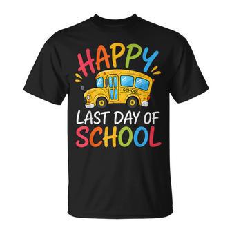 School Bus Driver Summer Vacation Happy Last Day Of School T-Shirt | Mazezy