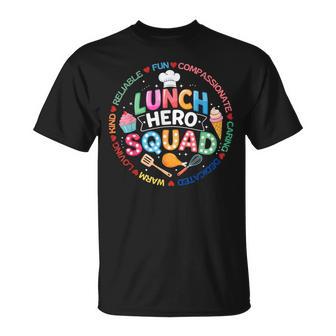 School Lunch Hero Squad Cafeteria Workers Lunchroom T-Shirt | Mazezy