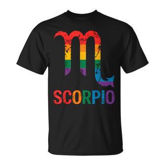 Scorpio Lgbt Pride Zodiac Sign T-Shirt - Thegiftio UK