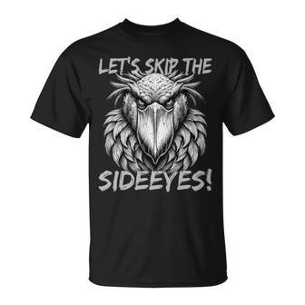 Sideeyes シュービルコウノトリの子育てをスキップしましょう 長袖tシャツ Tシャツ - Kawaiitshirt