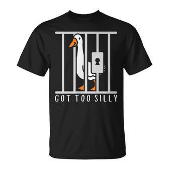 Got Too Silly Goose Humor Minimal Trendy Animal Lovers T-Shirt - Thegiftio