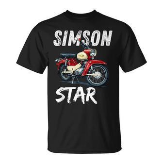 Simsonr4-2Tar Mofa Kult Motorrad Ddr Klassiker Retro T-Shirt - Seseable