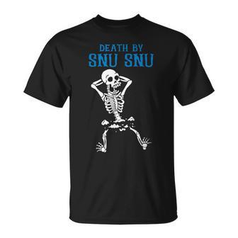 Skeleton Death By Snu Snu Broken Legs Quote T-Shirt - Thegiftio UK