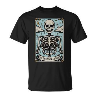Skeleton Expectant Father Tarot Card Pregnancy Announcement T-Shirt - Monsterry