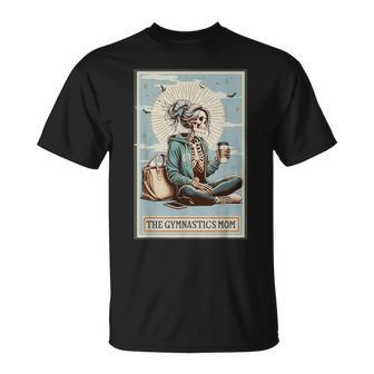 Skeleton Gymnastics Mom Tarot Card Sports Gymnast Women T-Shirt - Monsterry