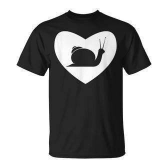 Snail Love Heart Cadeau Deaint-Valentin Pour Ceux Qui Aiment Les Escargots T-Shirt - Cadeauxyz