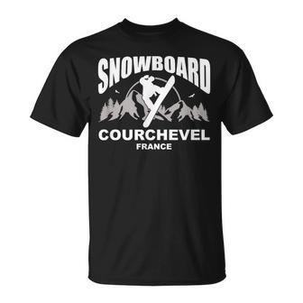 Snowboard Rider Courchevel France T-Shirt - Cadeauxyz