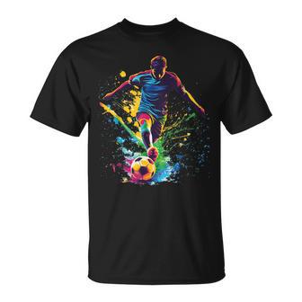 Soccer Ball Football Player And Fan Graphic T-Shirt - Thegiftio UK