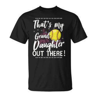 Softball Grandma Of Softball Granddaughter Softball T-Shirt - Thegiftio UK