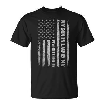 My Son In Law Is My Favorite Child Fathers Day Usa Flag T-Shirt - Monsterry