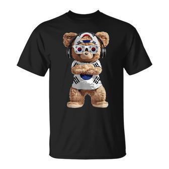 South Korea Flag Souvenirs Bear Outfit Products Korean T-Shirt - Thegiftio UK