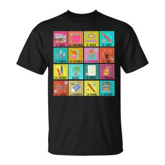 Spanish Teacher Back To School Maestra Dual Language Crew T-Shirt - Thegiftio