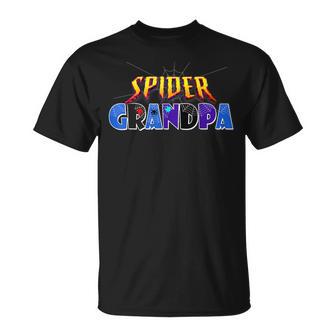 Spider Grandpa Matching Family Birthday Pjs Halloween T-Shirt - Thegiftio UK