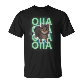 Spinnende Katze Meme Oiiaoiia Uiia Cat Brainrot Meme T-Shirt - Seseable