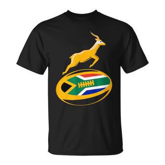 Springbok ラグビーボール & 南アフリカ国旗 メンズ レディース キッズ Tシャツ - Kawaiitshirt