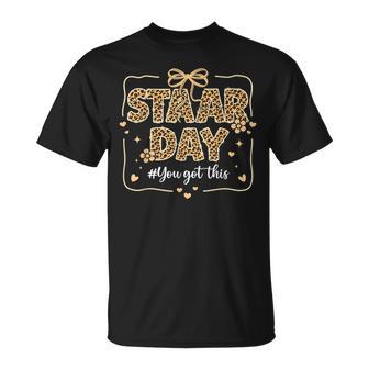 Staar Day You Got This Teacher Student Testing Bow Leopard T-Shirt | Seseable UK