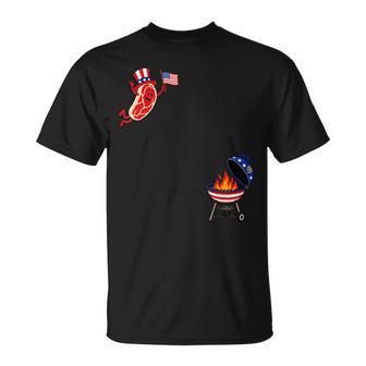 Steak Freedom Dive Flying Bacon And Grill Bbq T-Shirt | Seseable UK