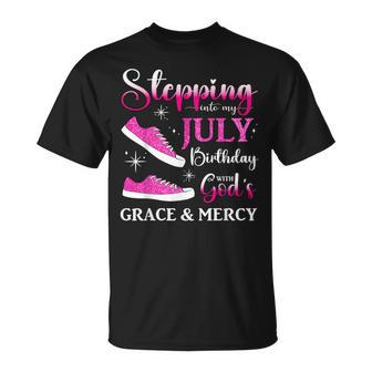 Stepping Into My July Birthday Girls July Bday Party T-Shirt - Thegiftio UK