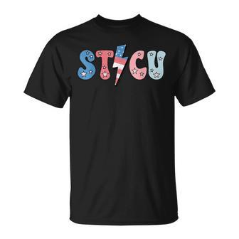 Sticu 4Th Of July Surgical Trauma Icu Nurse American Flag T-Shirt - Thegiftio UK