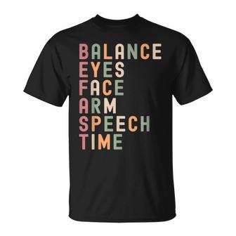 Stroke Awareness Be Fast Acronym Neuro Icu Nurse Father T-Shirt - Thegiftio UK