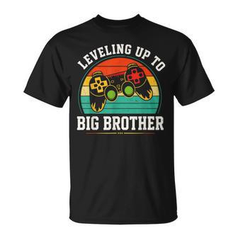 Subiendo De Nivel A Big Brother Gamer Anuncio Divertido Camiseta unisex - Regaloses
