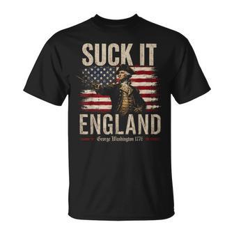 Suck It England 4Th Of July George Washington 1776 T-Shirt - Thegiftio UK