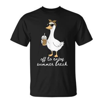 Summer Break Silly-Goose Teacher Off Duty Last-Day Of School T-Shirt - Thegiftio UK