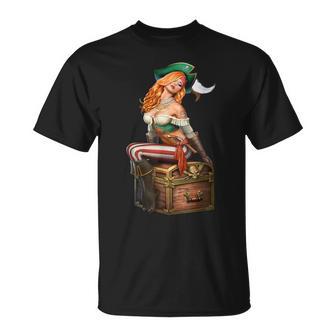 Tatouage De Pirateintage Pour Fille Pin Upailor T-Shirt - Cadeauxyz