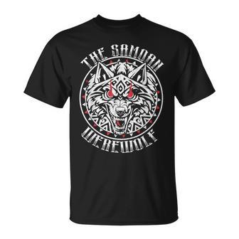 Tatouage Loup-Garouamoan Aux Yeux Rouges Pour Homme T-Shirt - Cadeauxyz