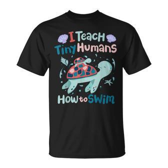 I Teach Tiny Humans How To Swim T-Shirt - Thegiftio UK