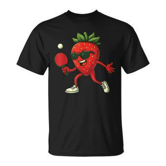 Tennis De Table Fraise T-Shirt - Cadeauxyz