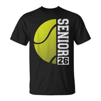 Tennis Senior 26 Class Of 2026 Grad Boys Girls T-Shirt - Thegiftio