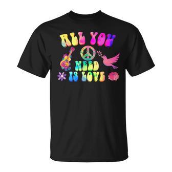Tenue Hippie Paix Amourigne Costume Hippie Homme T-Shirt - Cadeauxyz