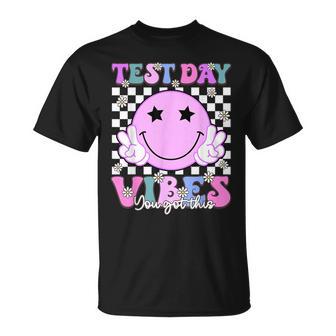 Test Day Vibes State Testing Staar Retro Teacher Student T-Shirt - Thegiftio