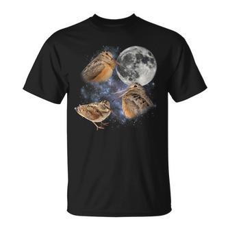 Three Meep Bird American Woodcock Moon Vintage Outfit T-Shirt - Thegiftio UK