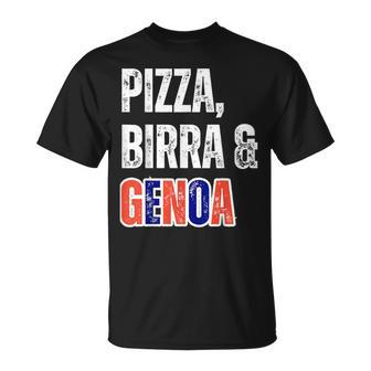 Tifoso Genoa Pizza Birra Uomoemplice Genova Rossoblu Grifo Maglietta - Novitaregali