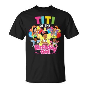 Titi Of Birthday Girl Gracie Pink Doll Family Decorations T-Shirt - Thegiftio UK