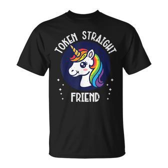 Token Straight Friend Unicorn Gay Lgbtq Pride Ally Men T-Shirt - Thegiftio