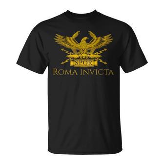 Historia De La Antigua Romapqr Águila Romana Roma Invicta Camiseta unisex - Regaloses