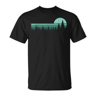 Trees Wildlife Nature Vintage Forest Pine Trees Women T-Shirt - Monsterry