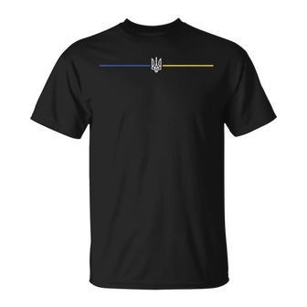 Trident Ukraine Lines Ukrainian Heraldic Crest Kid T-Shirt - Thegiftio UK